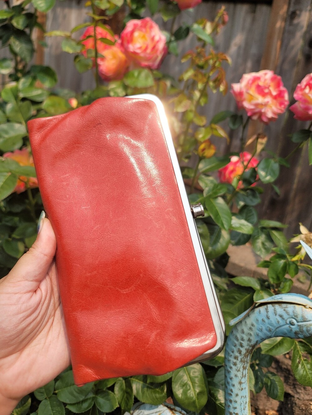 Hobo Lauren Double Frame Leather Clutch - Picture 8 of 14